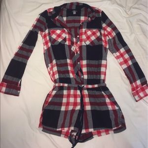 Aerie Flannel Romper